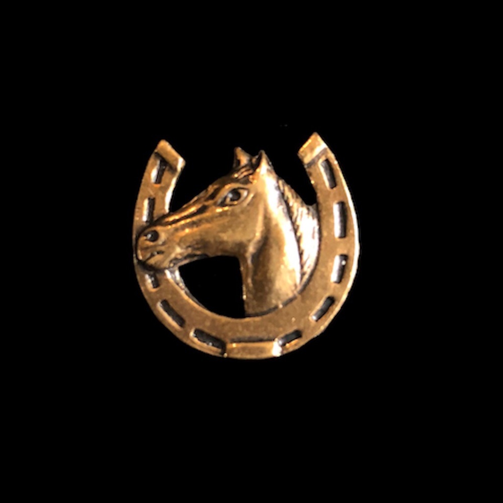 Vintage Metal Horse Pin with Horse Head